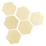 Graine creative graine houten hexagon vormen - 6st.