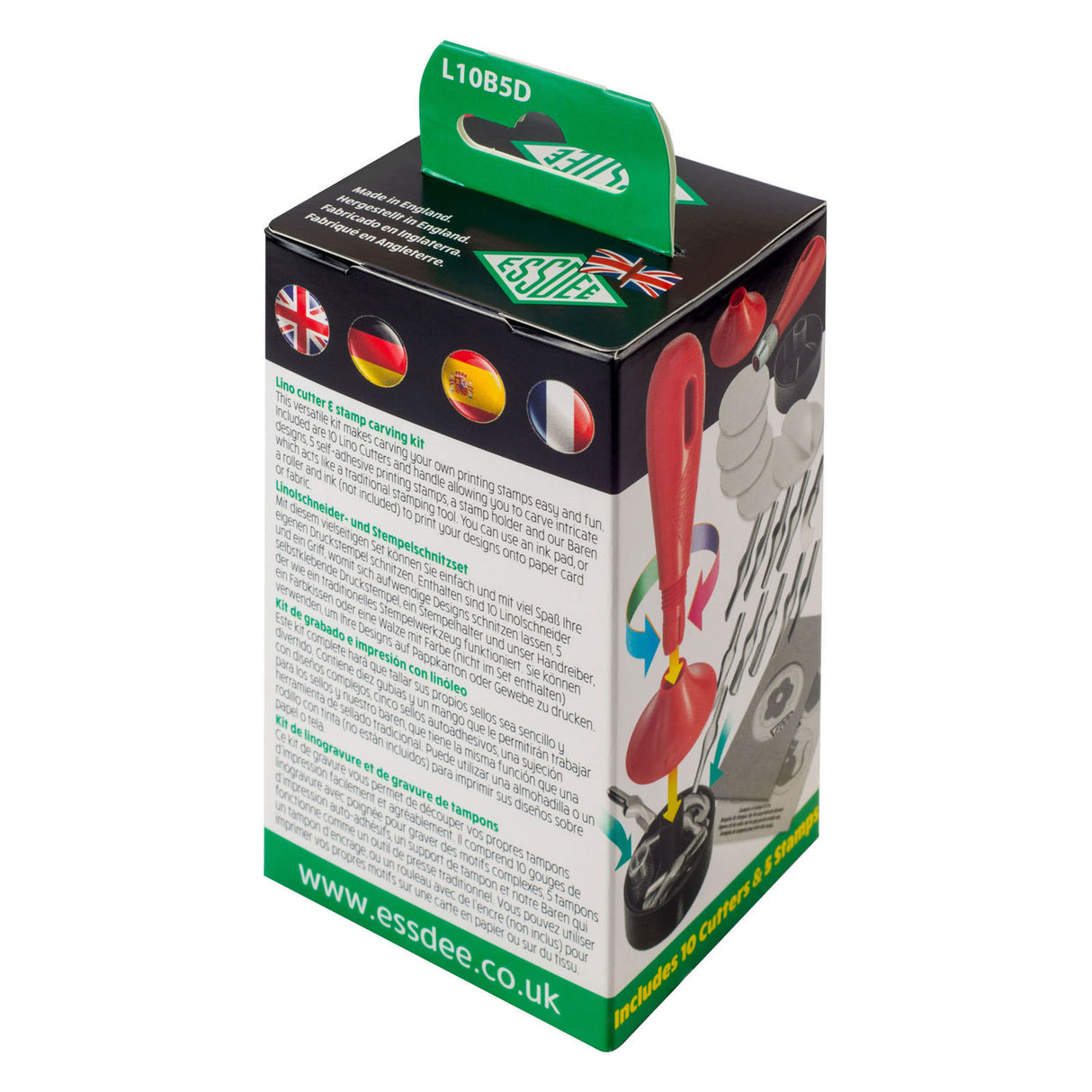 Essdee 3-in-1 linostempel snijset - 10 snijbladen