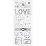 Creativ Company Stickers Silver Love, 1 sheet