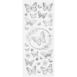 Creativ Company stickers silver butterflies, 1 sheet