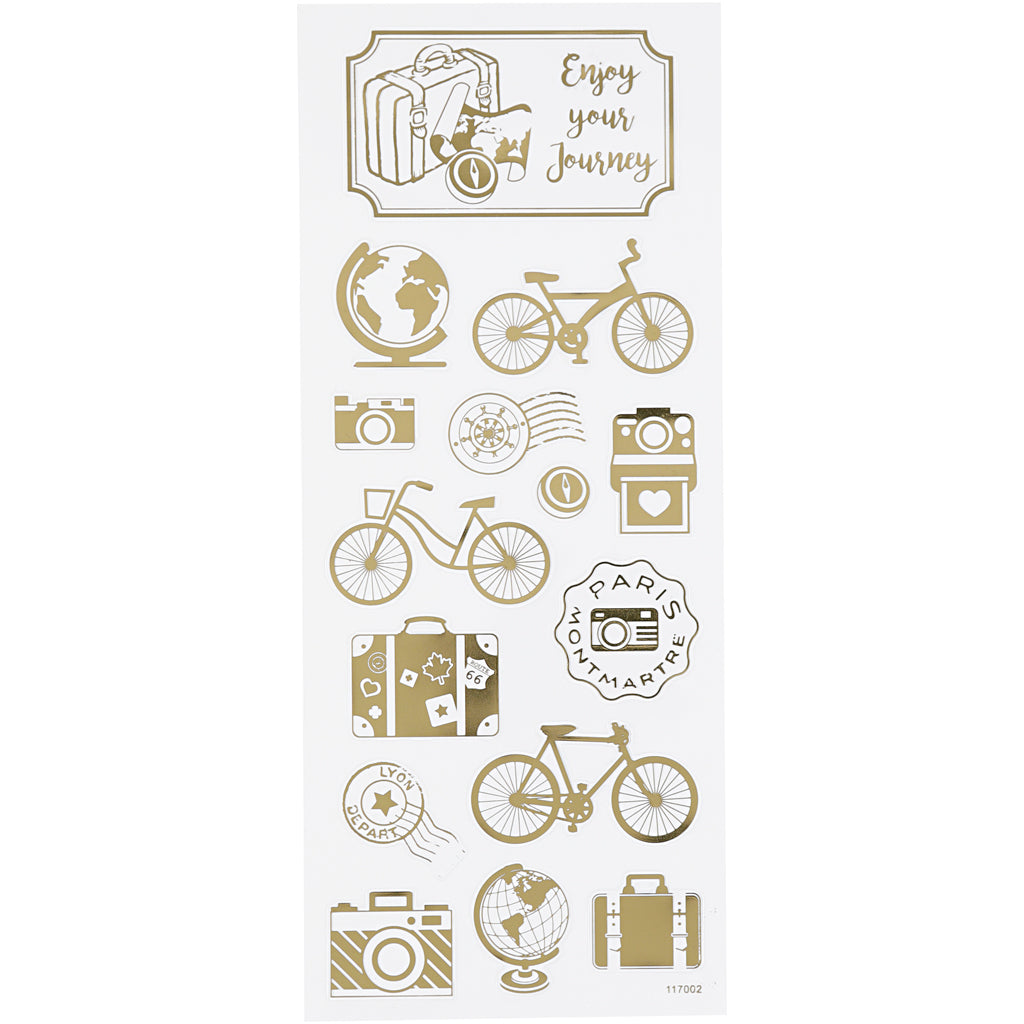 Creativ Company Stickers Gold around the world, 1 sheet