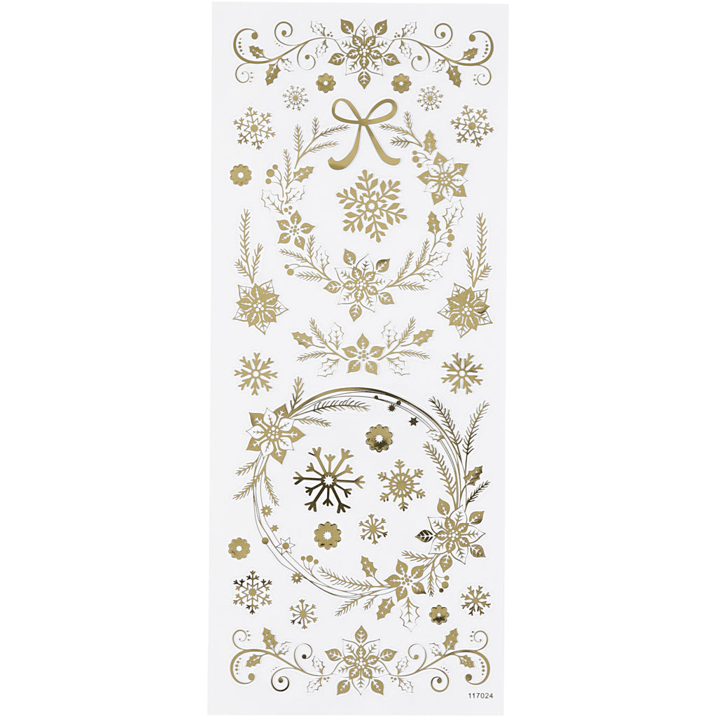 Creativ Company Stickers Gold Christmas Stars, 1 Vel