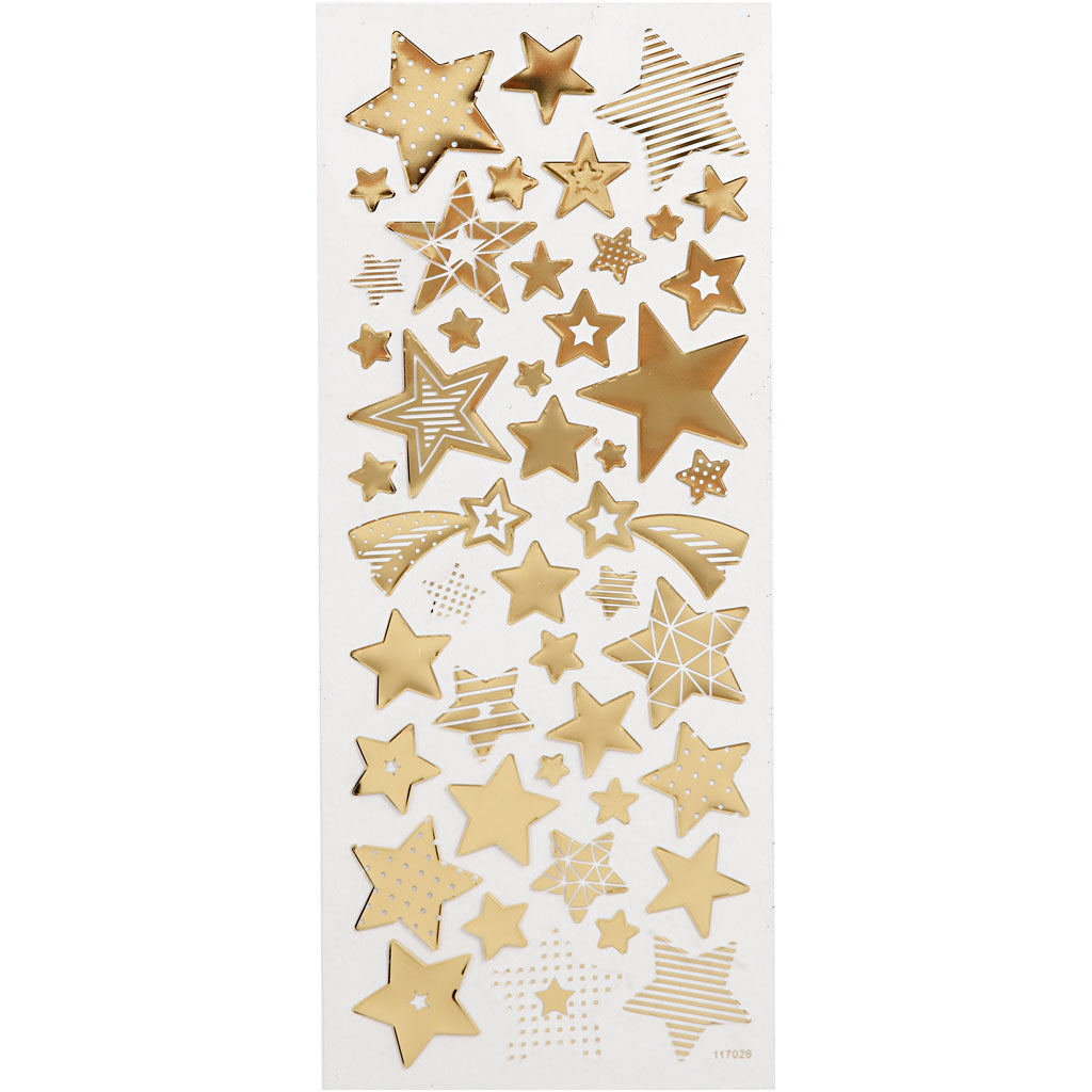 Creativ Company Stickers gold stars, 1 sheet