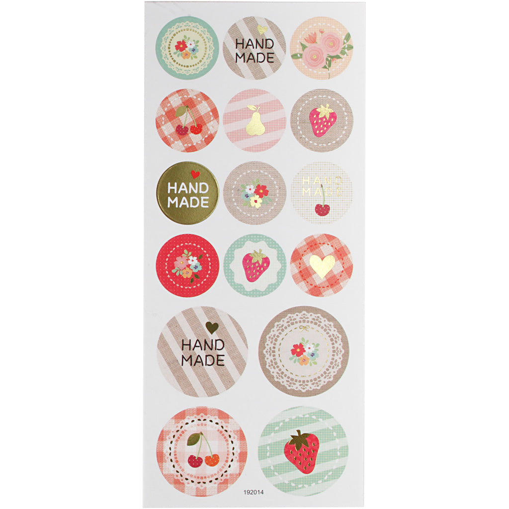 Creativ company stickers, handmade, sheet 10x23 cm, approx. 16 pieces, 1 sheet