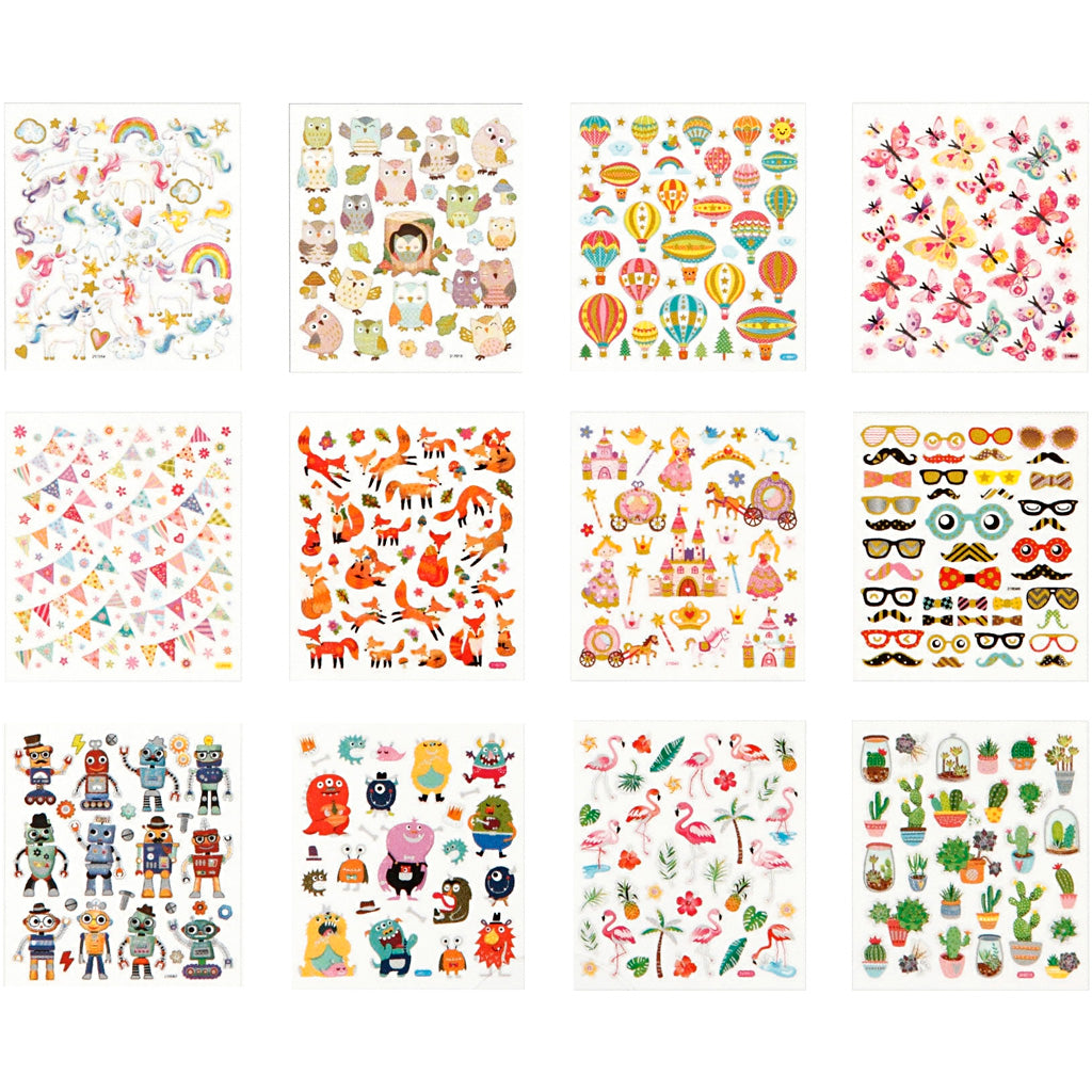 Creative company sticker book, all year round, sheet 15x16.5 cm, 12 sheets 1 piece
