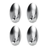 Metaltex adhesive hooks 4 pieces chrome-plated oval | 10 pieces