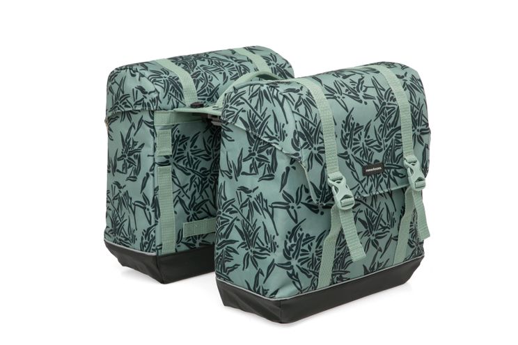 New Looxs Double Bicycle Bag Alba - Mik Luggage Rearer - Water -repellent - Bamboo Green