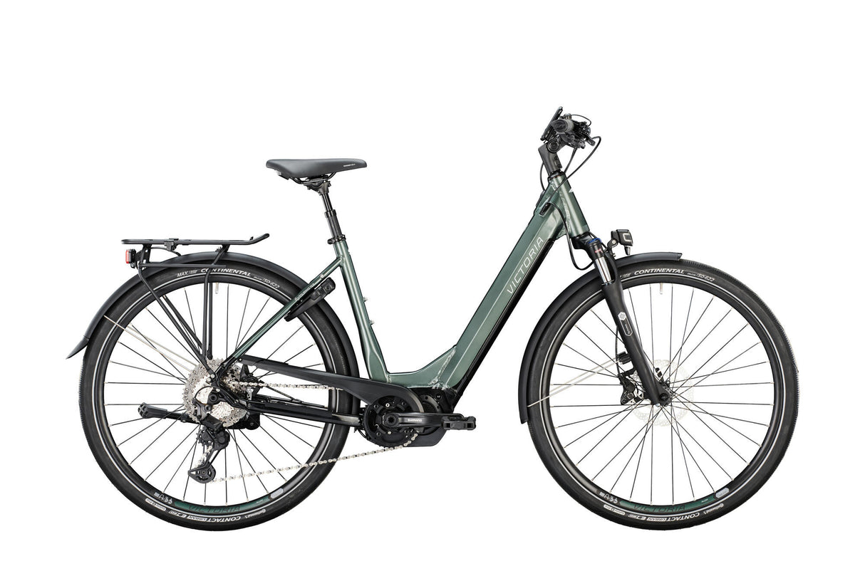 Victoria elektrische trekkingfiets etouring 12.9 mod. 22 ebike vict. e-tour. 12.9 28 50 wave 11sp green