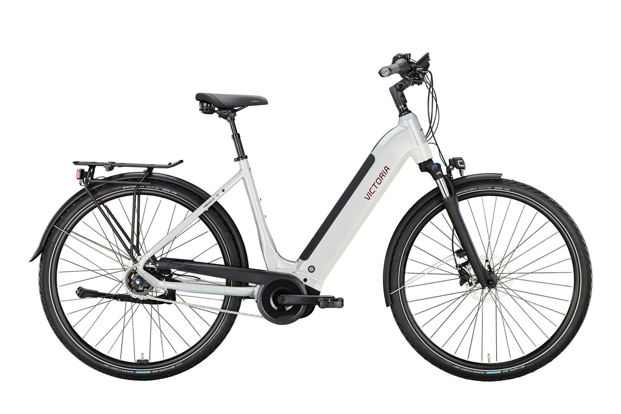 Victoria elektrische trekkingfiets "tresalo 15" (#1) ebike vict. tresalo 15 28/52 5sp cb silver