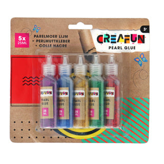 Creafun glue mother of pearl 5 x 25 ml 2 assorted | 6 pieces