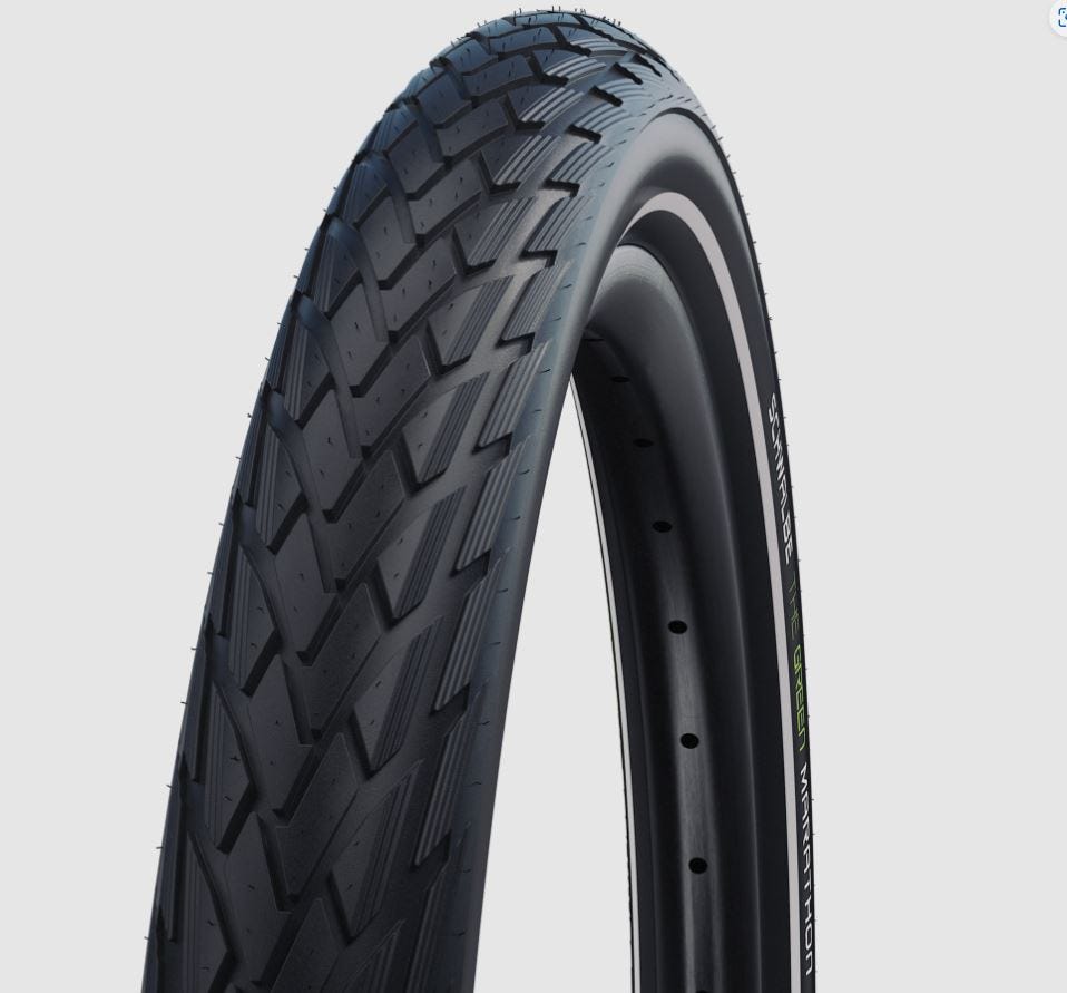 Maratón Tíre Schwalbe 28-622 (28x1.10) Dubh