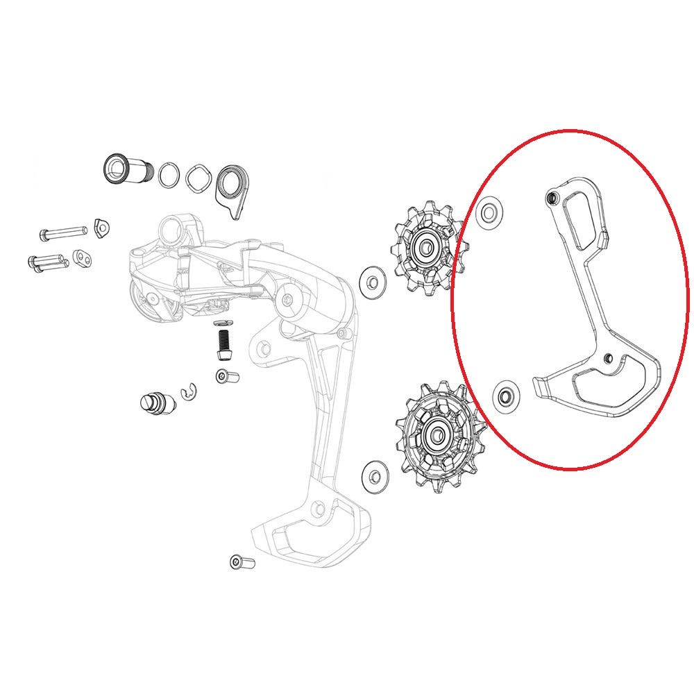 Sram derad tuanna dearga e1 xplr cage dubh