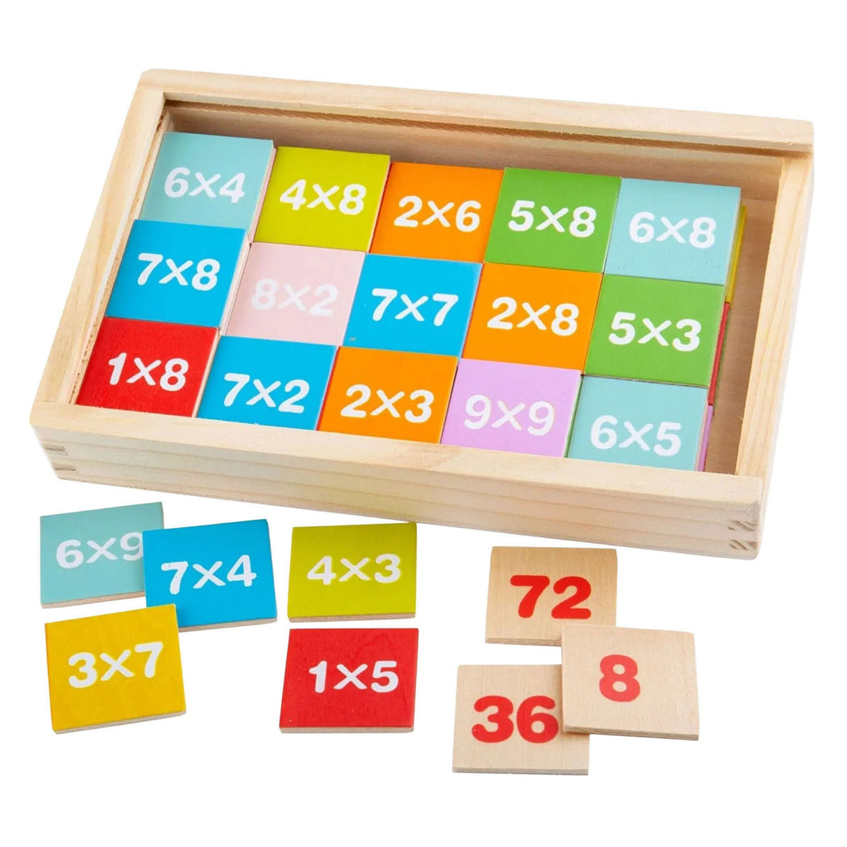 Bigjigs wooden learning tables - 81 pcs.