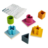 Bigjigs wooden and silicone shape puzzle - 13-piece