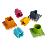 Bigjigs wooden and silicone shape puzzle - 13-piece