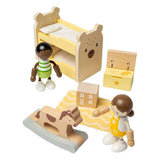 Bigjigs houten poppenhuis meubels kinderkamer - 5dlg.