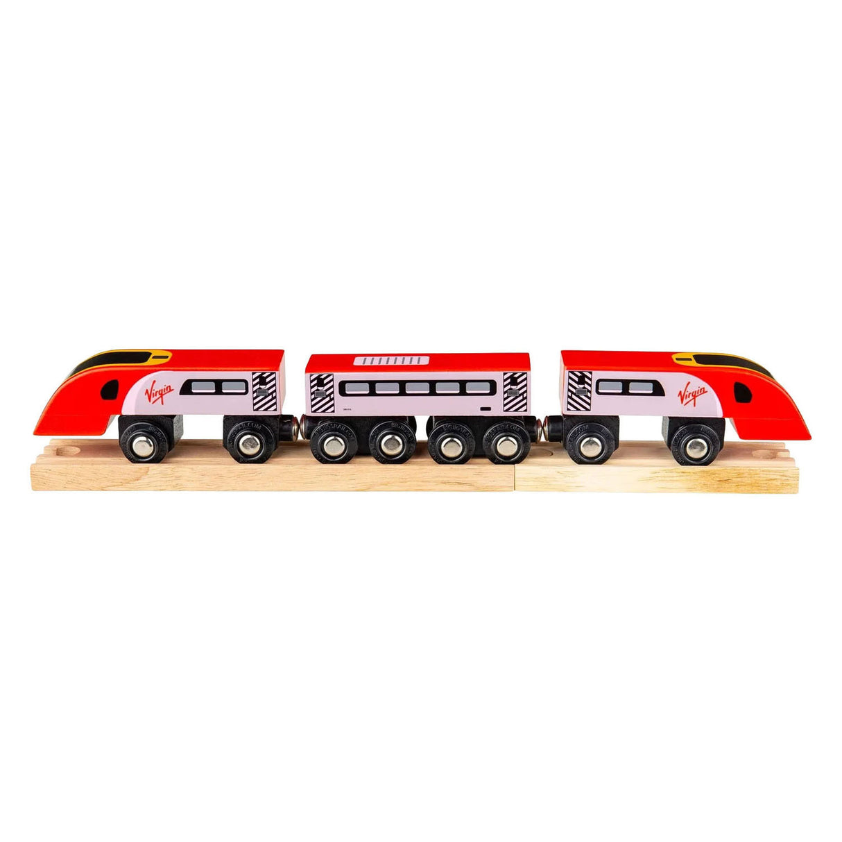 Bigjigs wooden train virgin pendolino - 5pc.