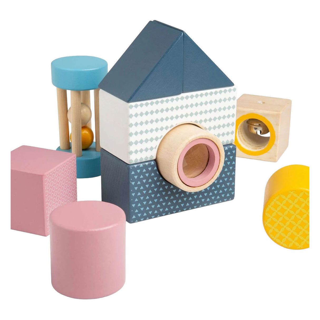 Bigjigs Wooden Sensory Blocks - 14pc.