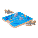 Bigjigs Wooden Railway - Shark Attack - 4 pcs.