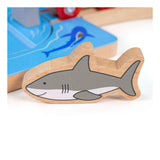 Bigjigs Wooden Railway - Shark Attack - 4 pcs.