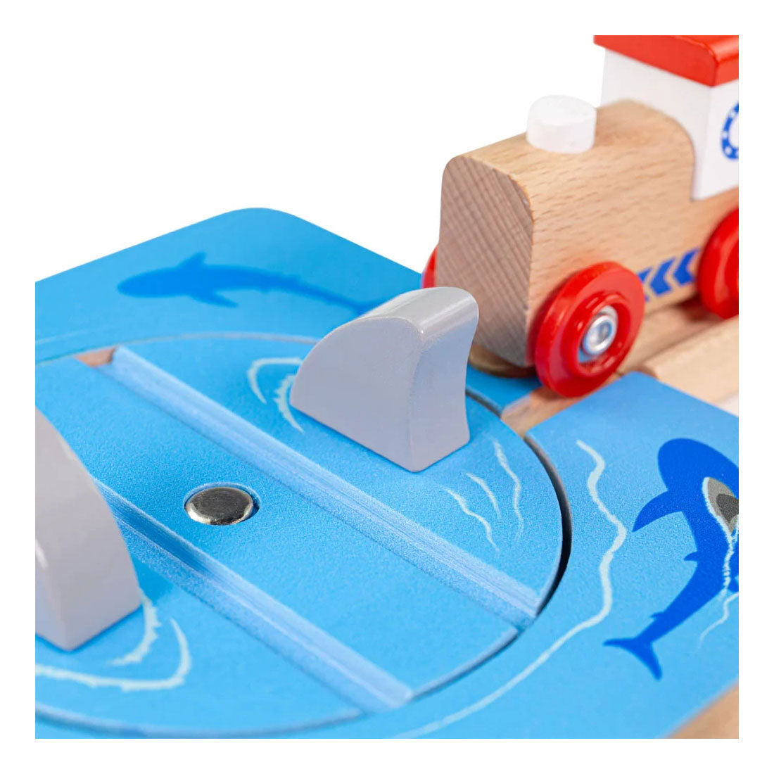 Bigjigs Wooden Railway - Shark Attack - 4 pcs.