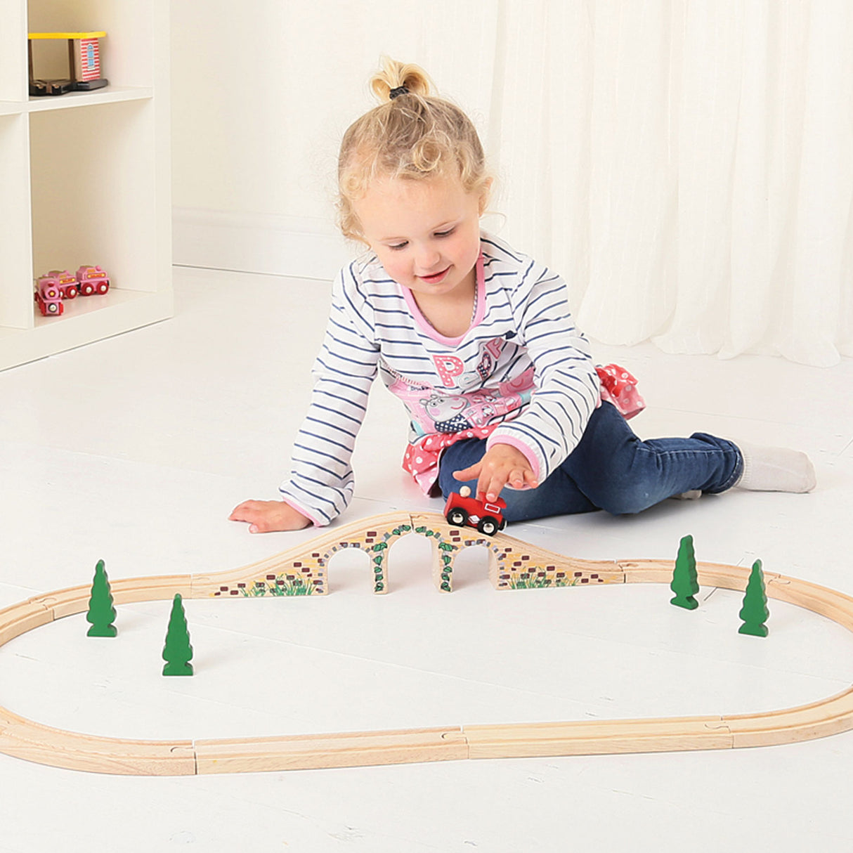 Bigjigs Wooden Rails - Bridge con 3 archi