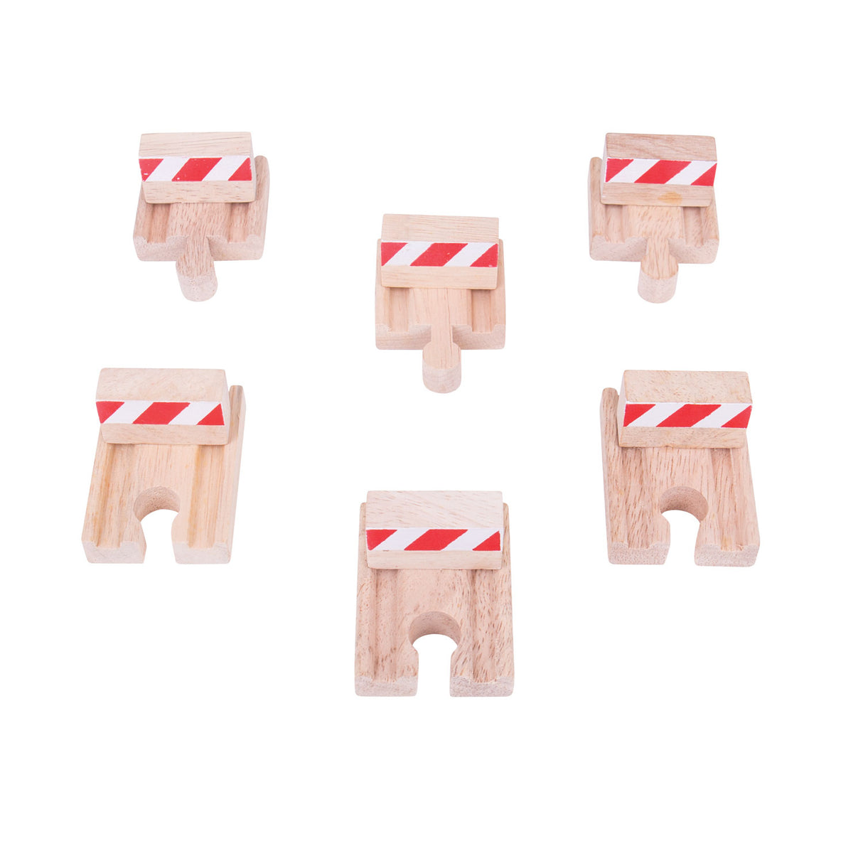Bigjigs Wooden Rails - Sturds, 6st.