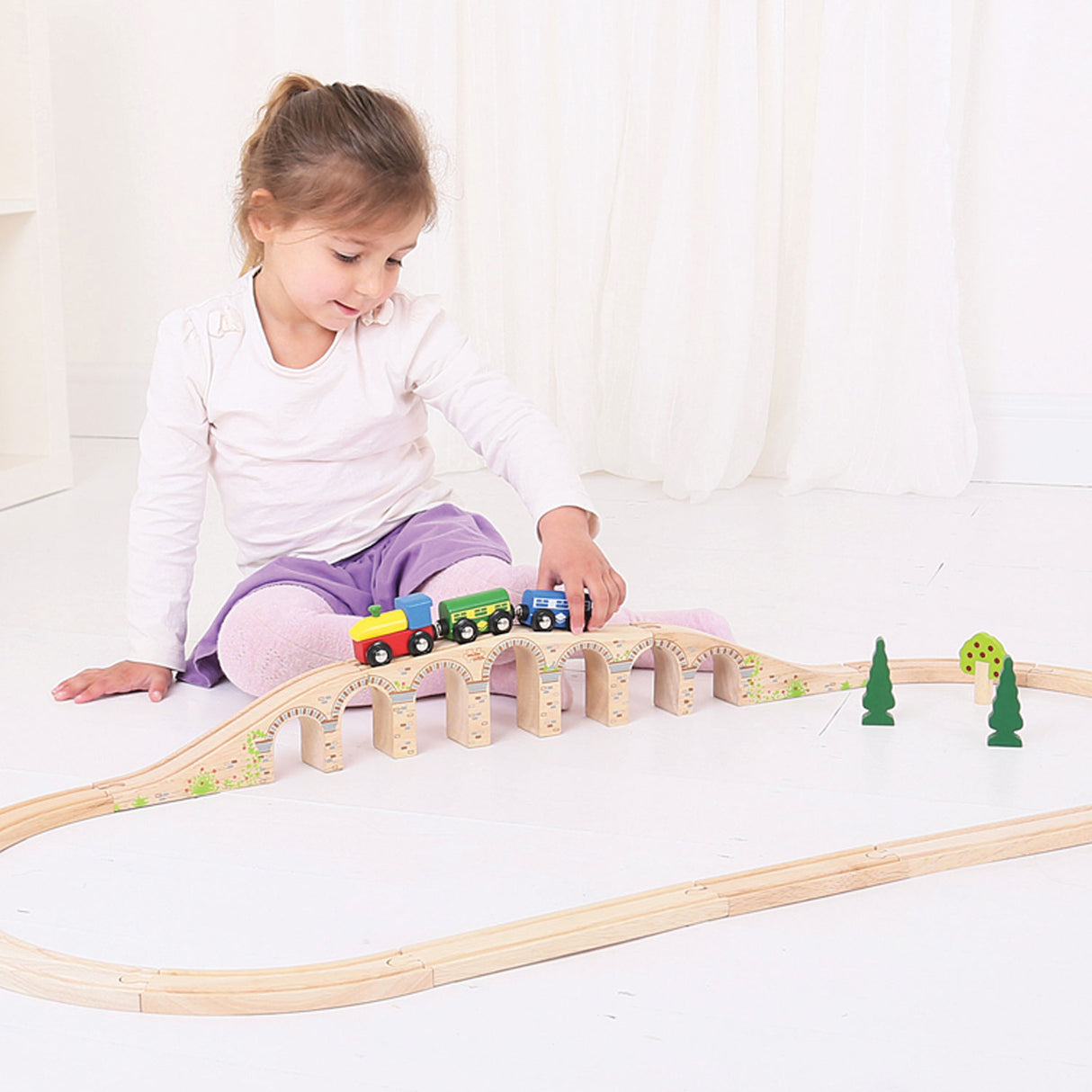 Bigjigs Wooden Rails - Railway Viaduct, 3DLG.