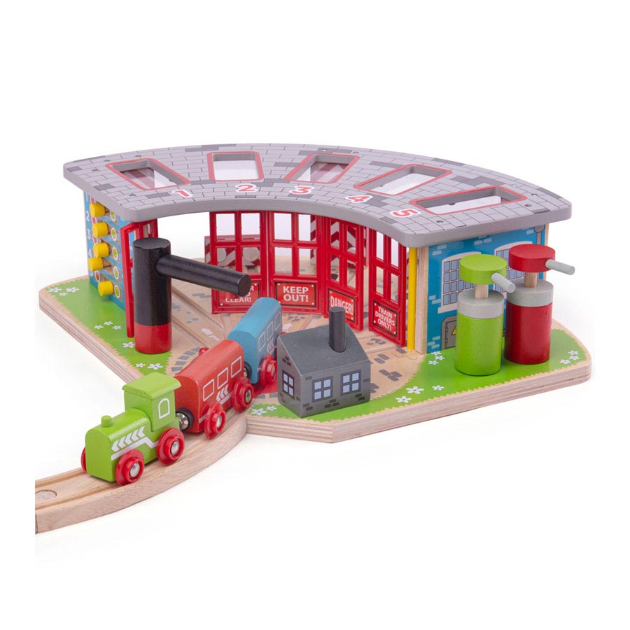 Bigjigs Rails adhmaid - Remise só do 5 thraein