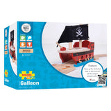 Bigjigs mediniai bėgiai – piratų laivas