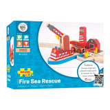 Barandillas de madera Bigjigs - estación de bomberos