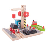 Bigjigs Wooden Track Loading Station Coal