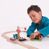 Bigjigs Wooden Track Loading Station Coal