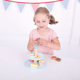 Bigjigs Wooden Etagere with cakes