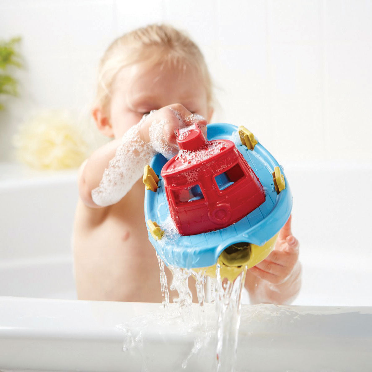 Jouets verts jouets verts remorqueur bleu rouge