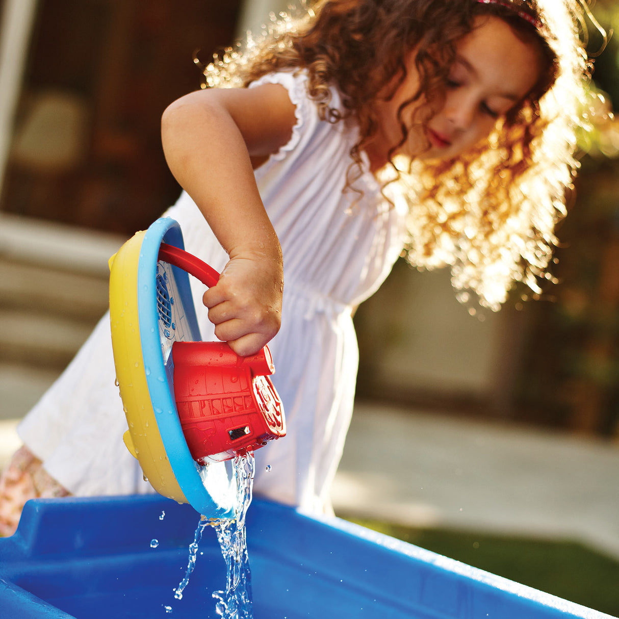 Jouets verts jouets verts remorqueur bleu rouge