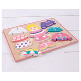 Bigjigs hëlze drockt Puzzle Meedchen, 10st.
