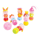 Bigjigs Princess Wooden Bowling Set, 7-piece