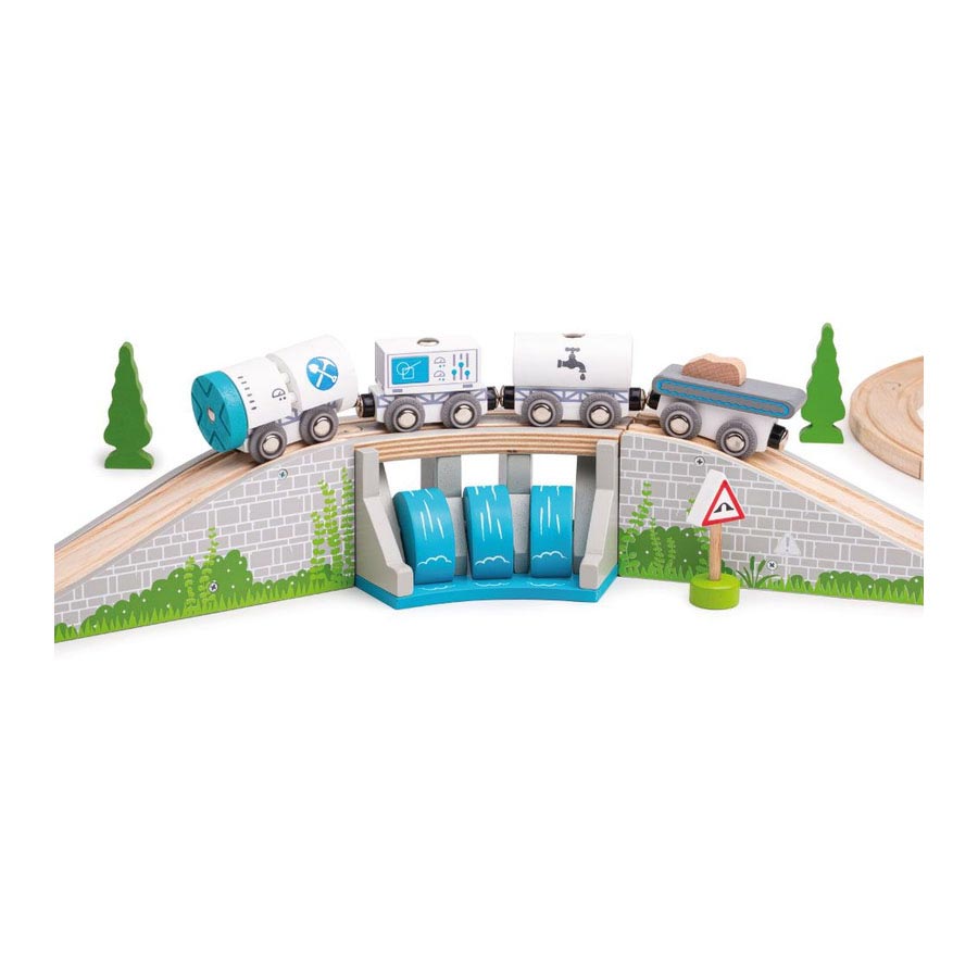 Bigjigs Wooden Rails - Bridge with waterfall