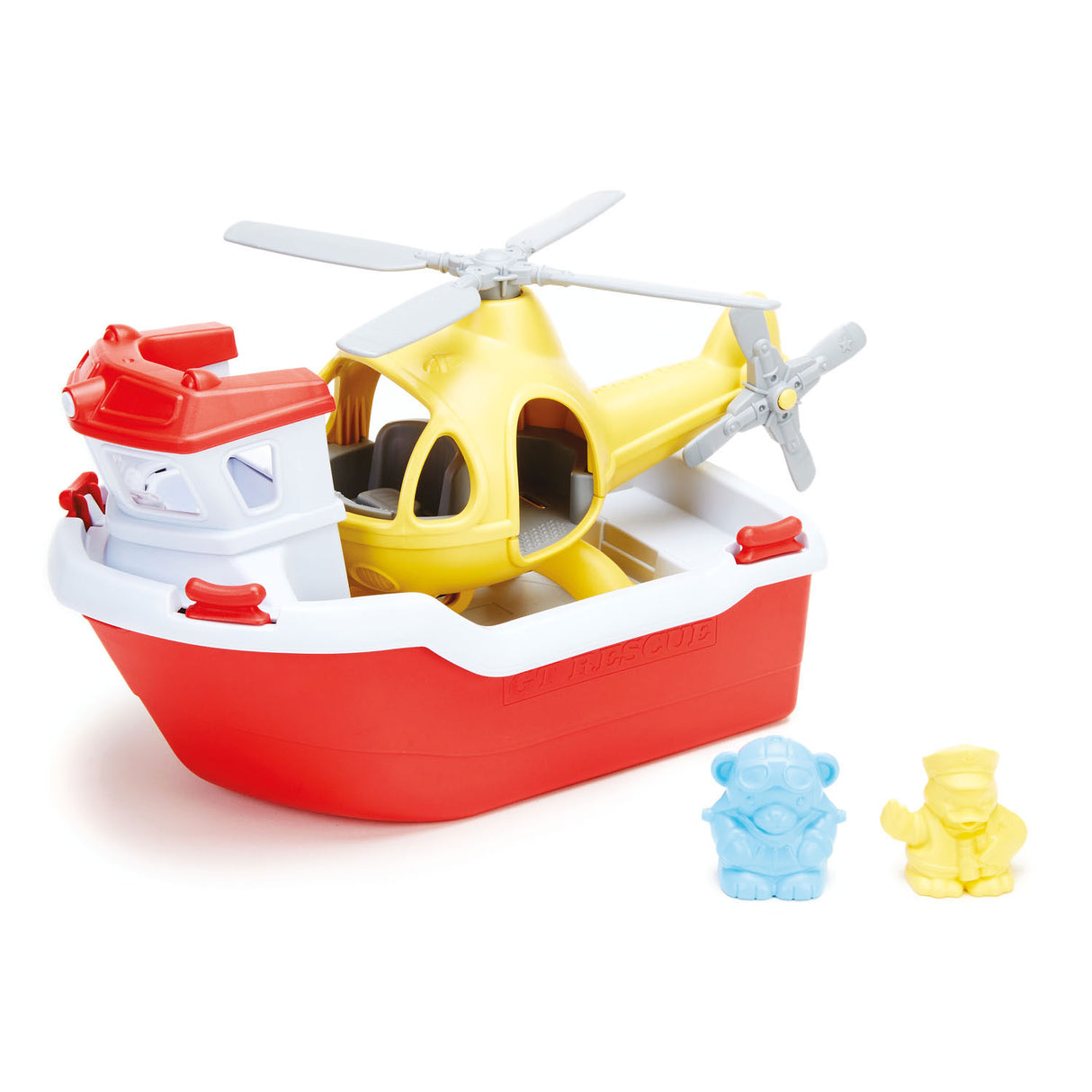 Green Toys Rescue Boat con elicottero