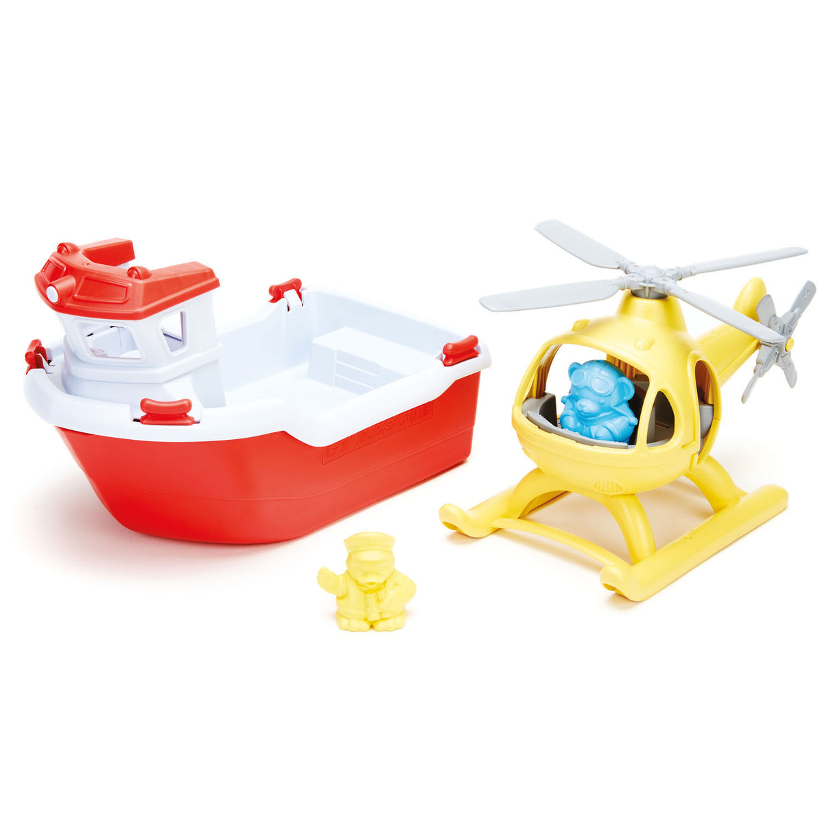 Green Toys Rescue Boat con elicottero