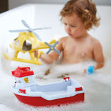 Green Toys Rescue Boat con elicottero