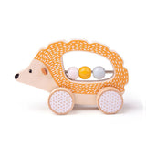 Bigjigs Wooden Push Along Hedgehog, 100% FSC