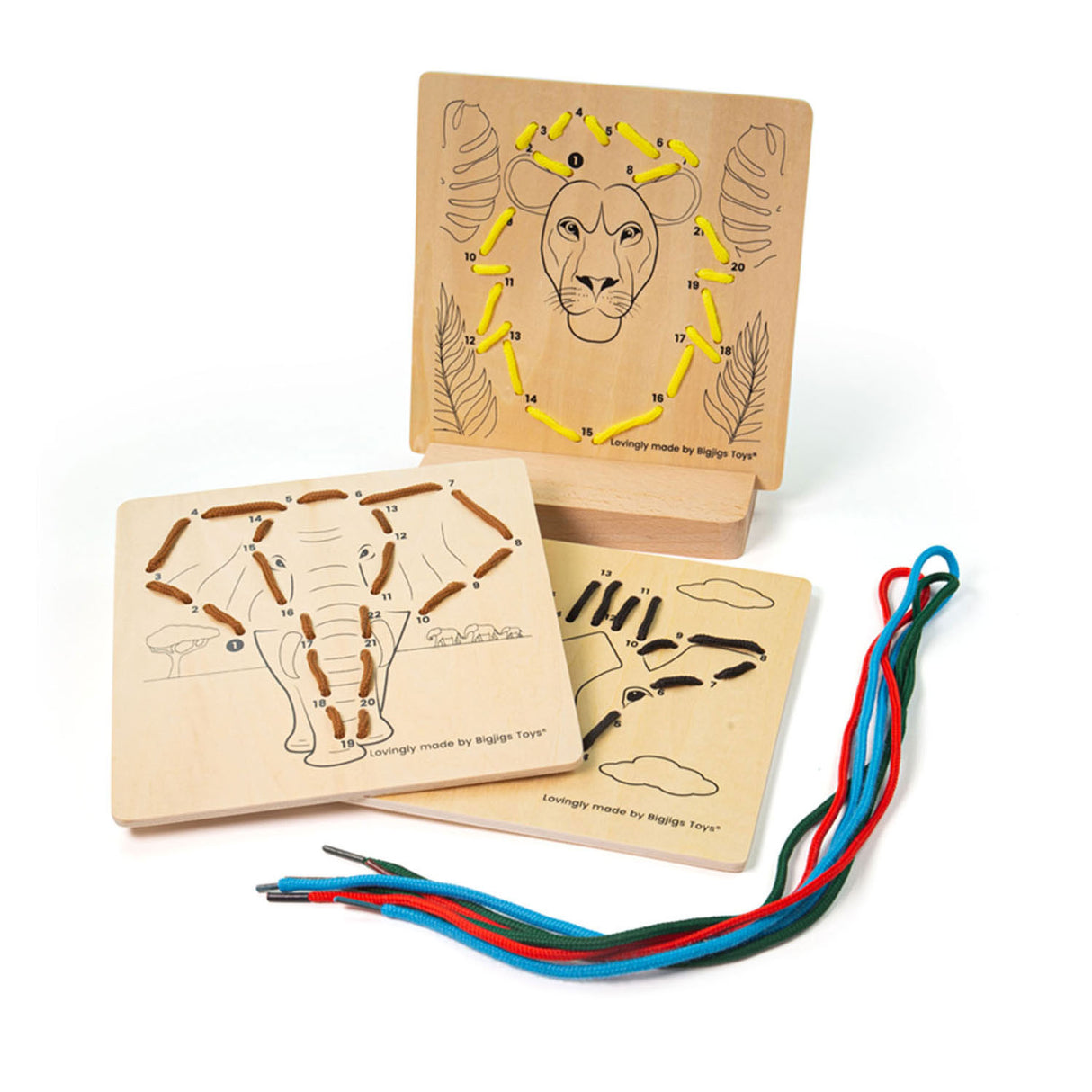 BigJigs fa út puzzle a Number Jungle -nél, 8dlg.
