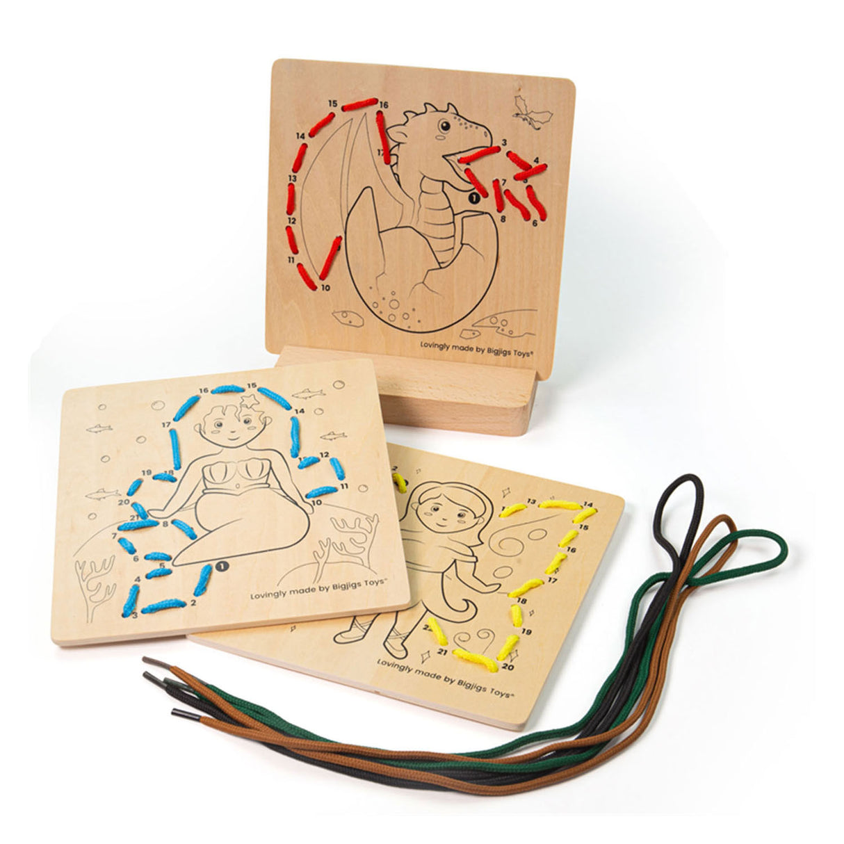 BigJigs fa út puzzle a Fairy Tale World számon, 8dlg.