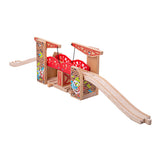Bigjigs rails en bois double pont levant graffiti