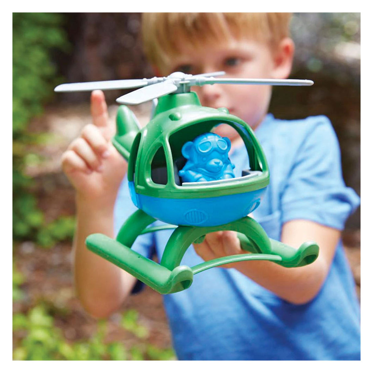 Gréng Spillsaachen Helikopter Grénge verwäert