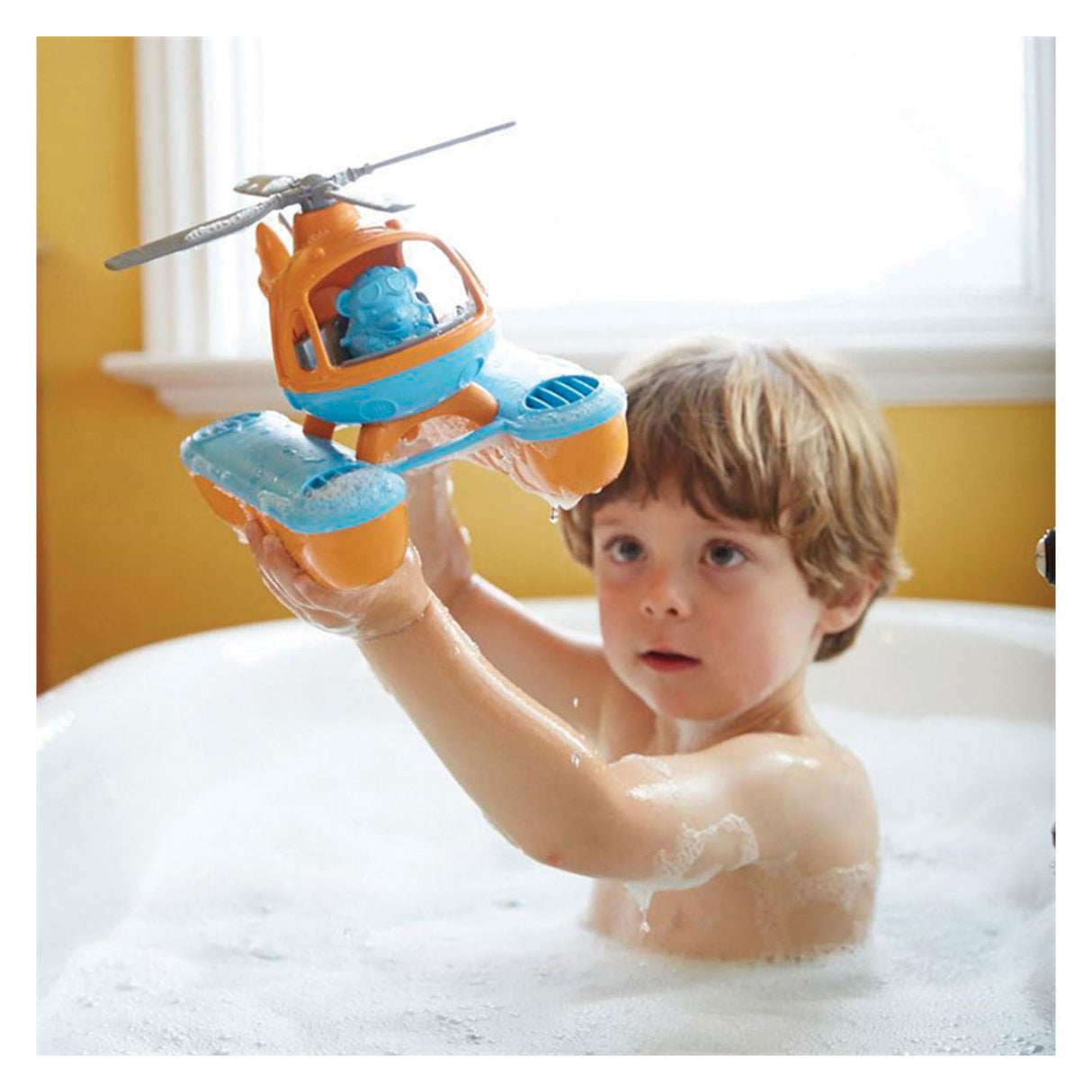 Green Toys Water Helicopter Orange Recycled Plastic