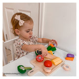Tidlo wooden cutting vegetables play set, 20dlg.