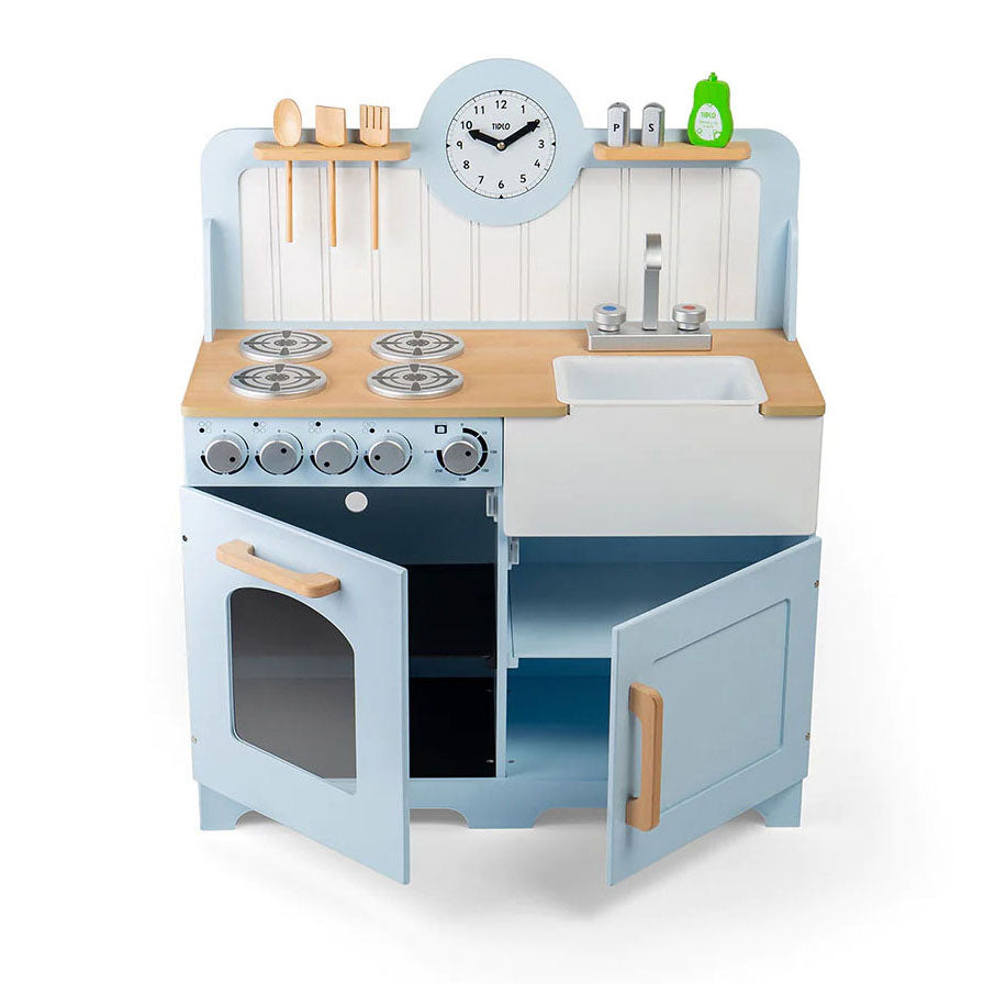 Tidlo wooden play kitchen rural, 7dlg.
